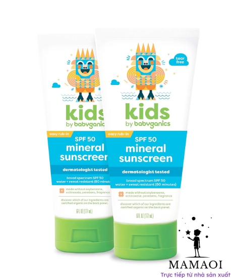 Ảnh của [Bill Mỹ] Kem chống nắng cho bé Babyganics 88ml-177ml